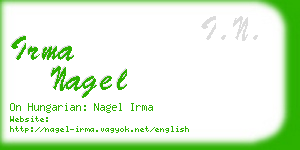 irma nagel business card